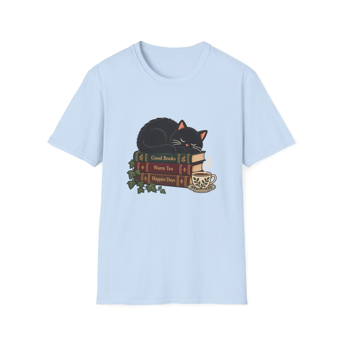 Cat on books