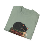 Cat on books
