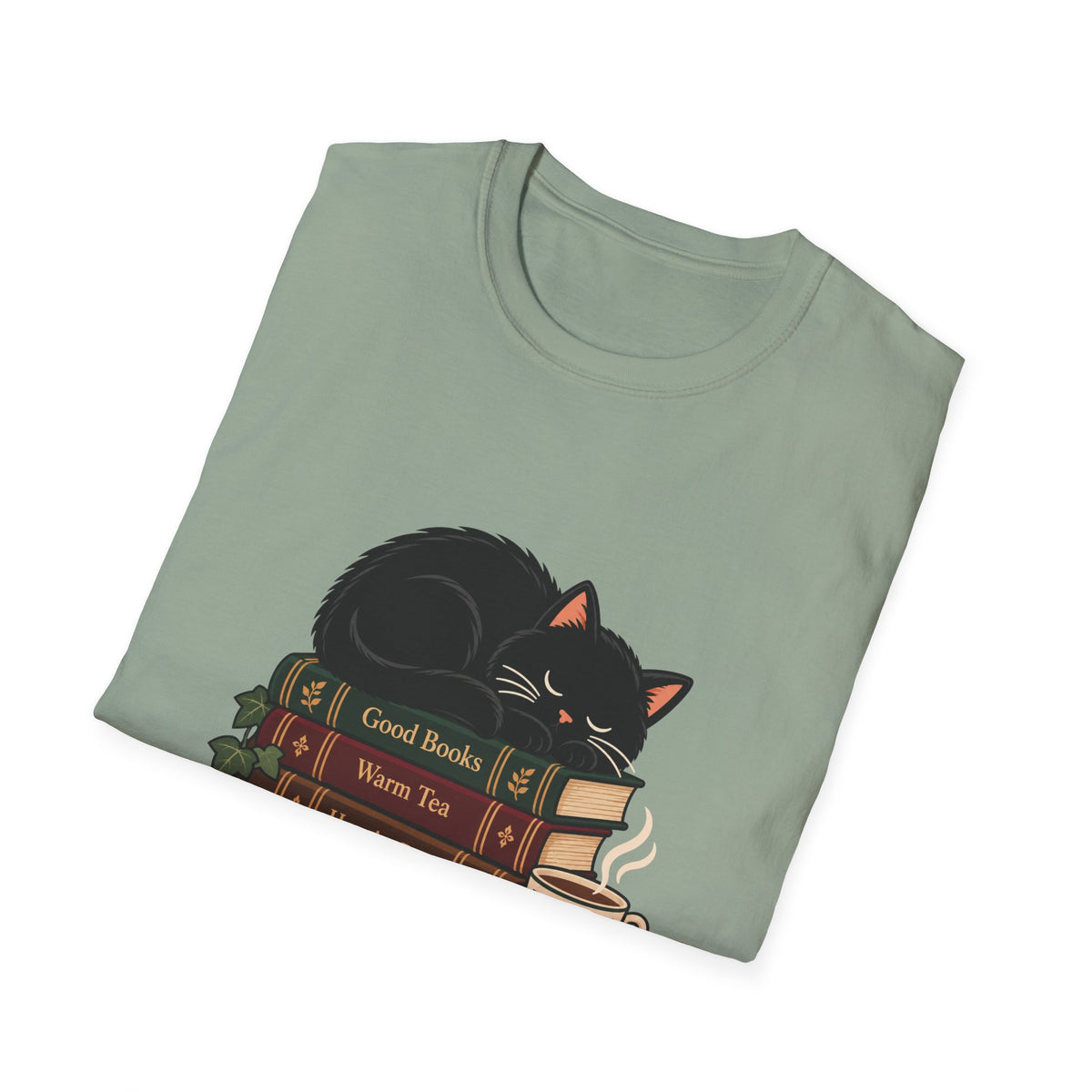 Cat on books
