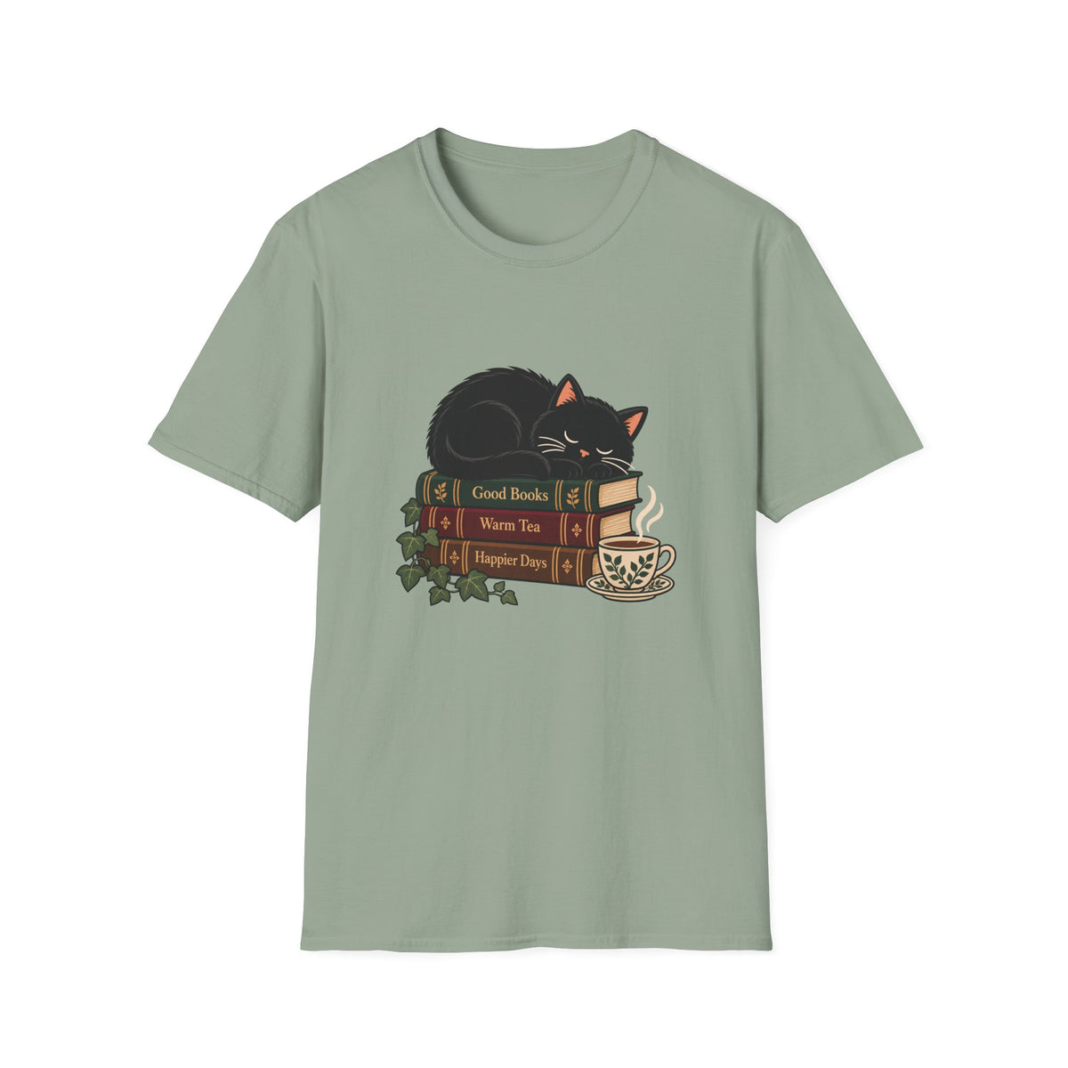 Cat on books