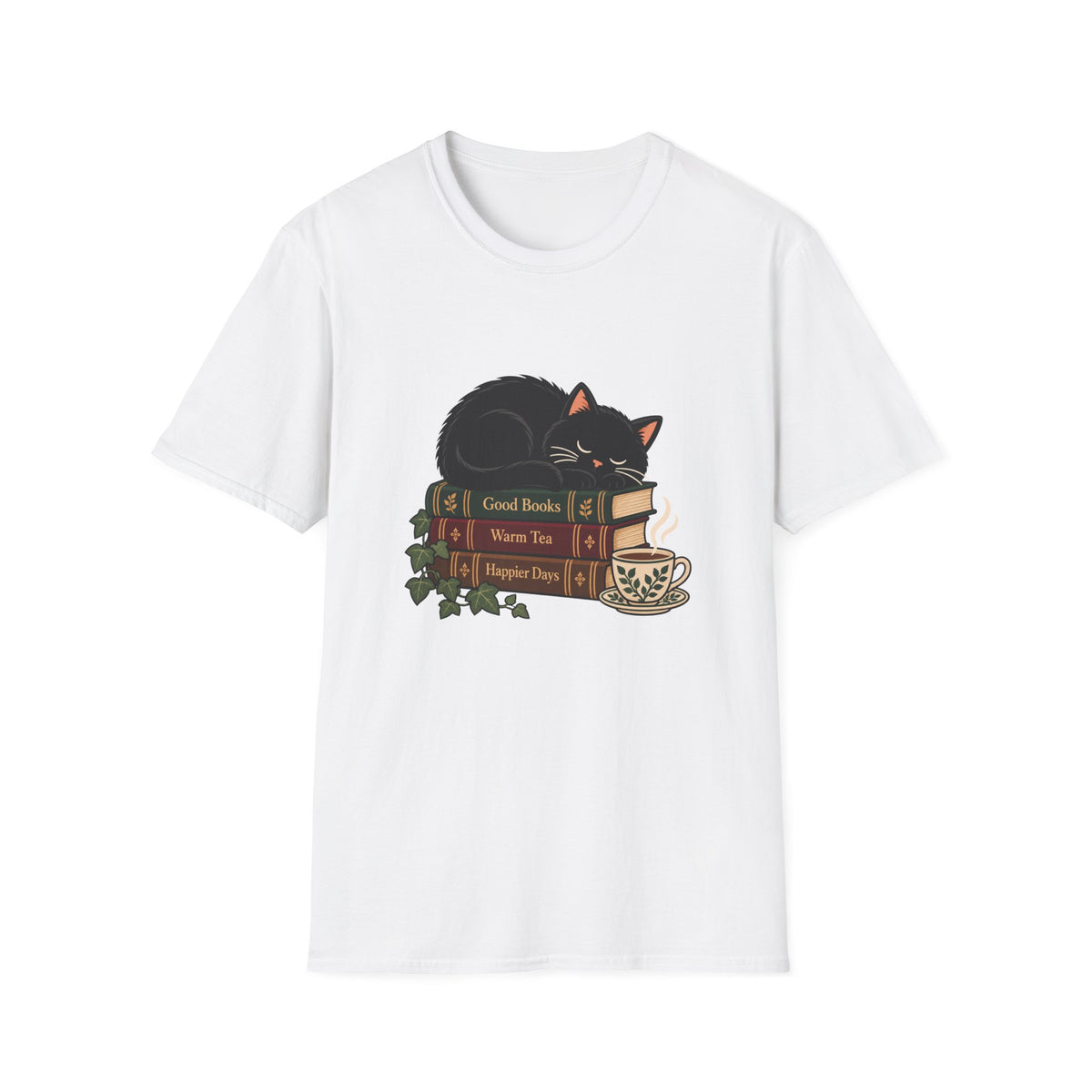 Cat on books