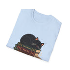 Cat on books